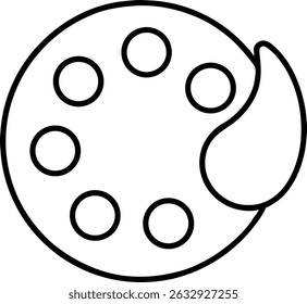 Paint palette line art icon.This is an editable eps vector icon