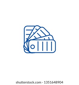 Paint palette line icon concept. Paint palette flat  vector symbol, sign, outline illustration.