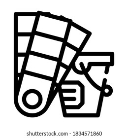 paint palette line icon vector. paint palette sign. isolated contour symbol black illustration