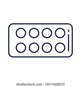 paint palette, line style icon vector illustration design