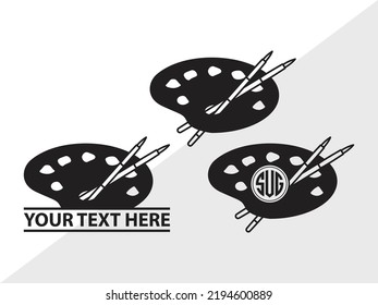 Illustration Vectorielle Imprimable SVG De Palette De Peinture
