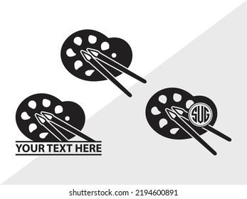 Illustration Vectorielle Imprimable SVG De Palette De Peinture