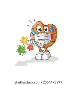 the paint palette refuse viruses cartoon. cartoon mascot vector