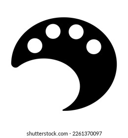 Paint palette silhouette icon. Vector.