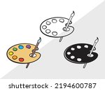 Paint Palette SVG Printable Vector Illustration