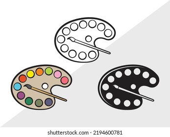 Farbpalette SVG Printable Vektorgrafik