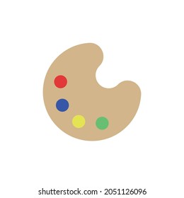 icono plano vectorial de paleta de pintura