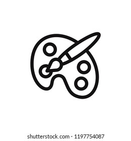 Paint palette vector icon