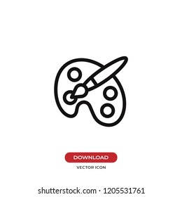 Paint palette vector icon
