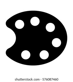 Paint Palette Vector Icon 