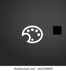 Paint Palette vector icon. Paint Palette concept stroke symbol design. Thin graphic elements vector illustration, outline pattern for your web site design, logo, UI. EPS 10.