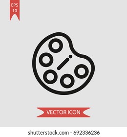 Paint palette vector icon, illustration symbol