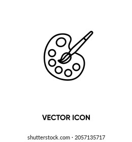 Paint palette vector icon. Modern, simple flat vector illustration for website or mobile app.Paint symbol, logo illustration. Pixel perfect vector graphics