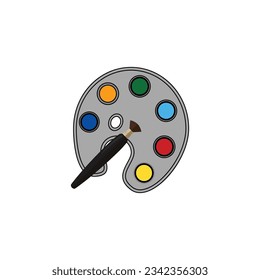 paint palette vector type icon