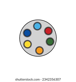 paint palette vector type icon