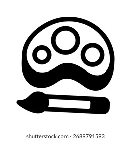 Ilustración de diseño de símbolo de Vector de icono de paleta de pintura