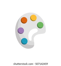 paint pallete isolated icon vector illustration design