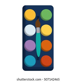 paint pallete isolated icon vector illustration design