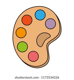 paint pallette isolated icon