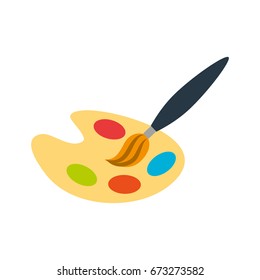 paint pallette isolated icon