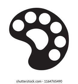 Paint pallette isolated icon vector illustration design