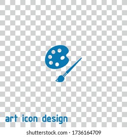 paint pallette vector icon on isolated background