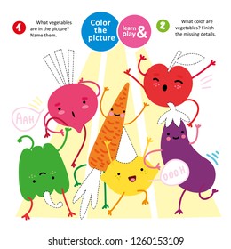 Paint Paper Educational Kid Vector Game Activity