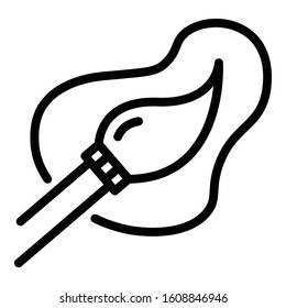 Paint pencil icon. Outline paint pencil vector icon for web design isolated on white background