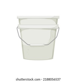 paint plastic bucket container cartoon. paint plastic bucket container sign. isolated symbol vector illustration