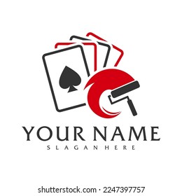 Paint Poker logo vector template, Creative Poker logo design concepts