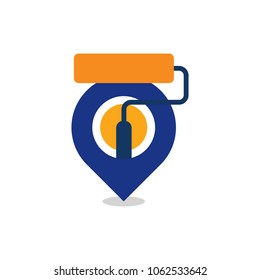 Paint Position Logo Icon Design