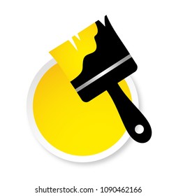 paint pot and brush