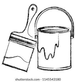 paint pot with brush