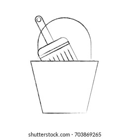 paint pot with brush