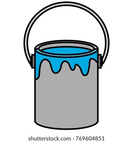 paint pot isolated icon