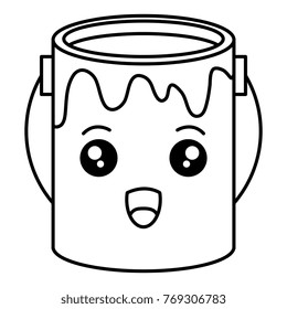 paint pot kawaii character