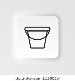 Paint, pot vector icon. Element of design tool for mobile concept and web apps vector. Thin neumorphic style vector icon for website design