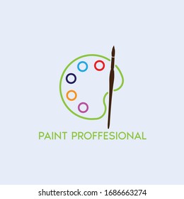 Paint Professional Vector Logo Design Template Stock Vector (Royalty ...