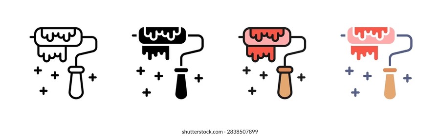 Paint Promotion icon set multiple style collection