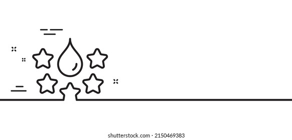 Paint quality line icon. Wall dye rating sign. Best paint symbol. Minimal line illustration background. Quality line icon pattern banner. White web template concept. Vector