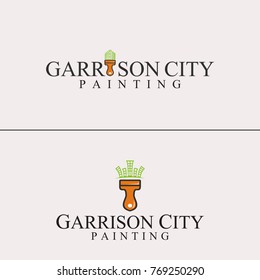 paint real estate city logo