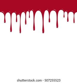 Paint Red color dripping, Color Droping Background vector illustration