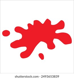 Paint red pigment spray splash stain illustration spots