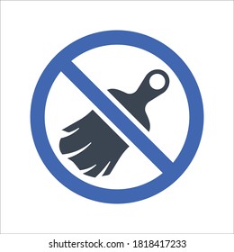 Paint restriction icon, vector graphics