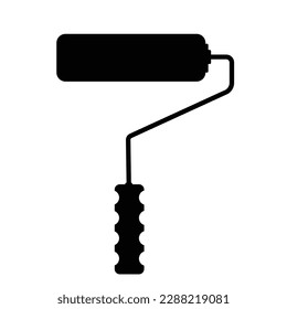 Paint roll flat vector illustration