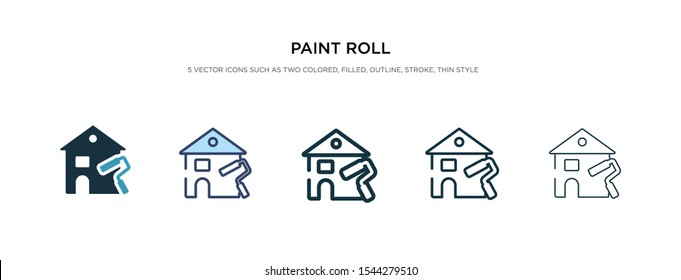 paint roll icon in different style vector illustration. two colored and black paint roll vector icons designed in filled, outline, line and stroke style can be used for web, mobile, ui