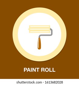 Paint Roll Icon, Vector Paint Brush, Wall Painter, Paint Roller