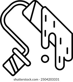 Paint roll Line vector Icon Design
