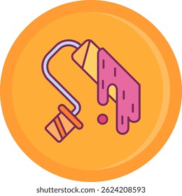 Paint roll Line vector Icon Design