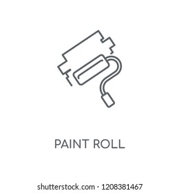 Paint roll linear icon. Paint roll concept stroke symbol design. Thin graphic elements vector illustration, outline pattern on a white background, eps 10.